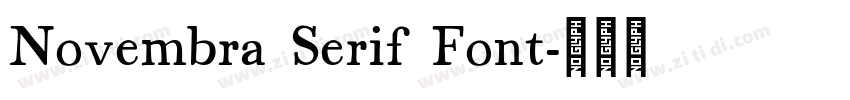 Novembra Serif Font字体转换